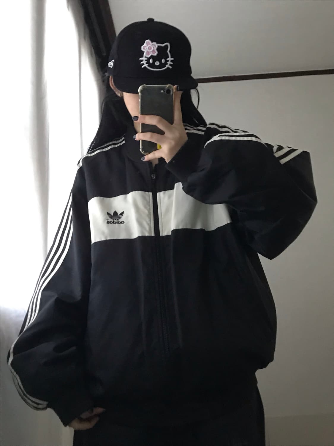 아디다스 90s 흰검 누빔패딩 상품이미지1