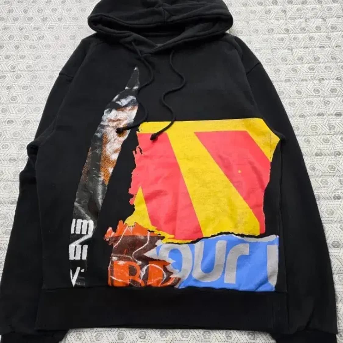 준지 블랙 프린팅 후드티 95 상품이미지2