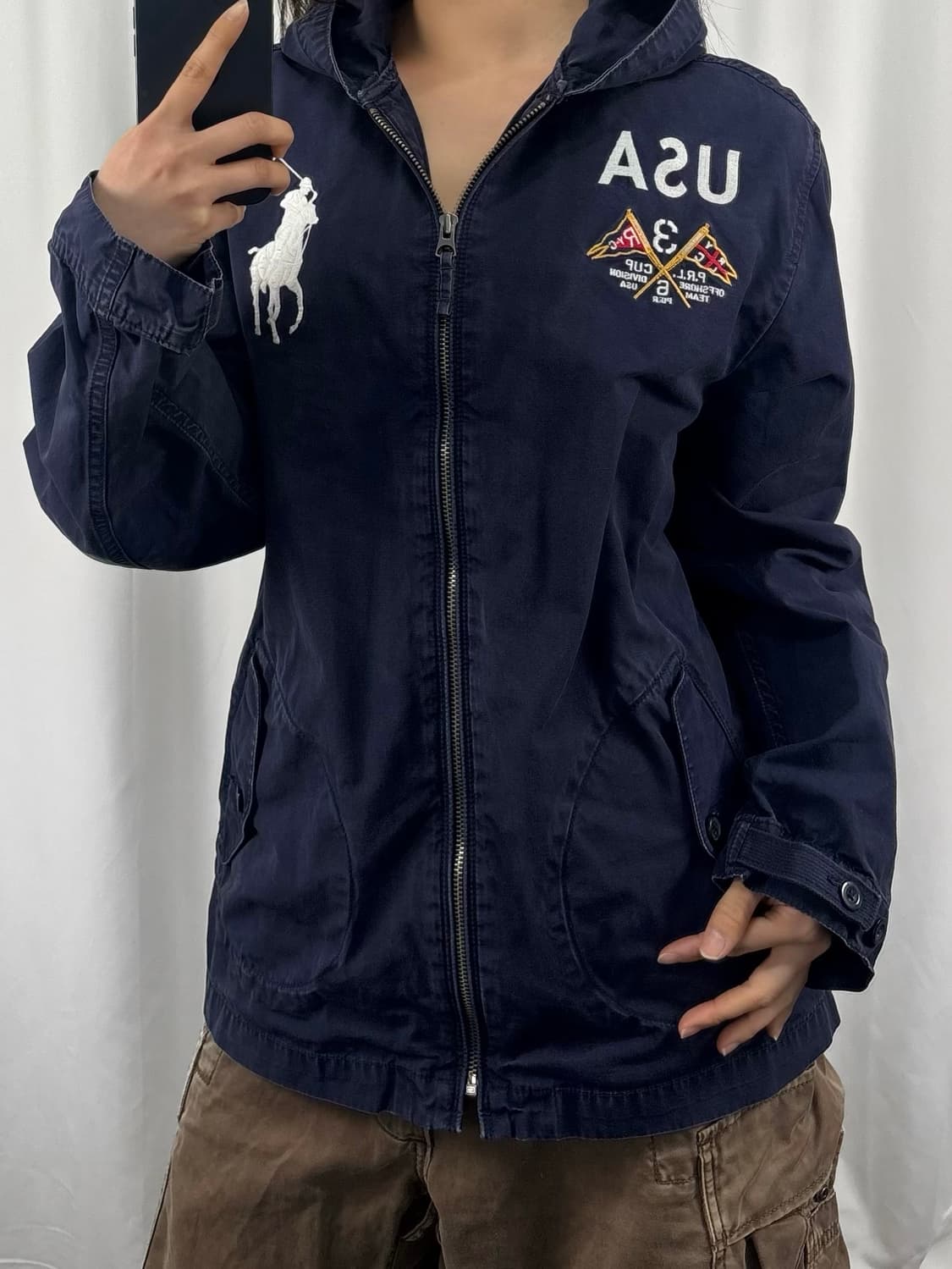 폴로 빅포니 네이비 후드 자켓 상품이미지1