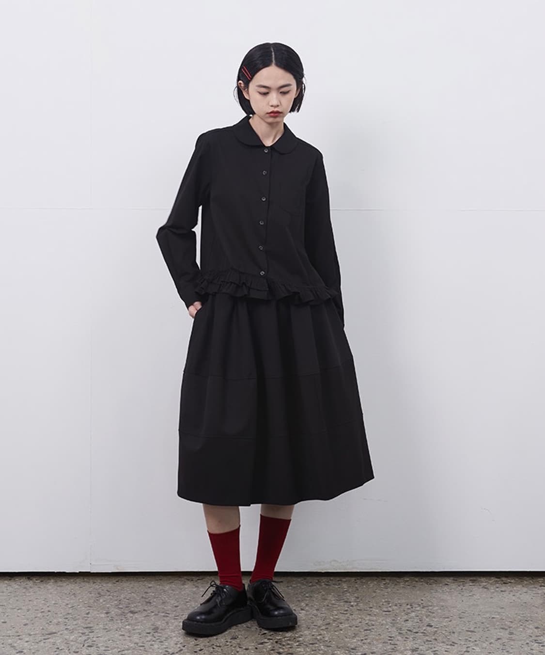 oheshio BALLOON BANDING MIDI SHIRT 상품이미지4