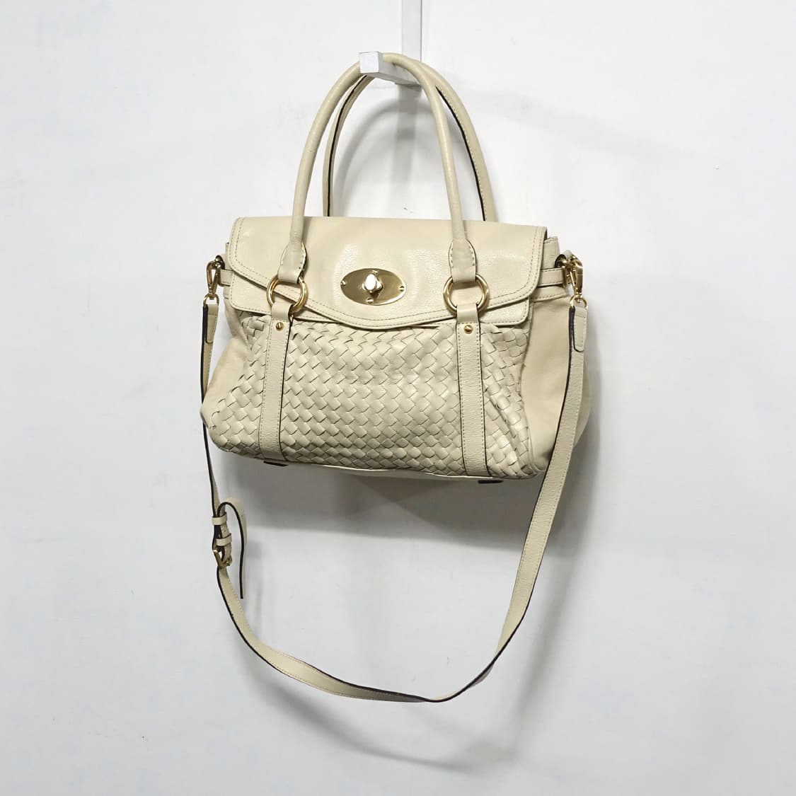 ANNE KLEIN 앤클라인 크림 아이보리 2way 숄더 레더백 상품이미지2