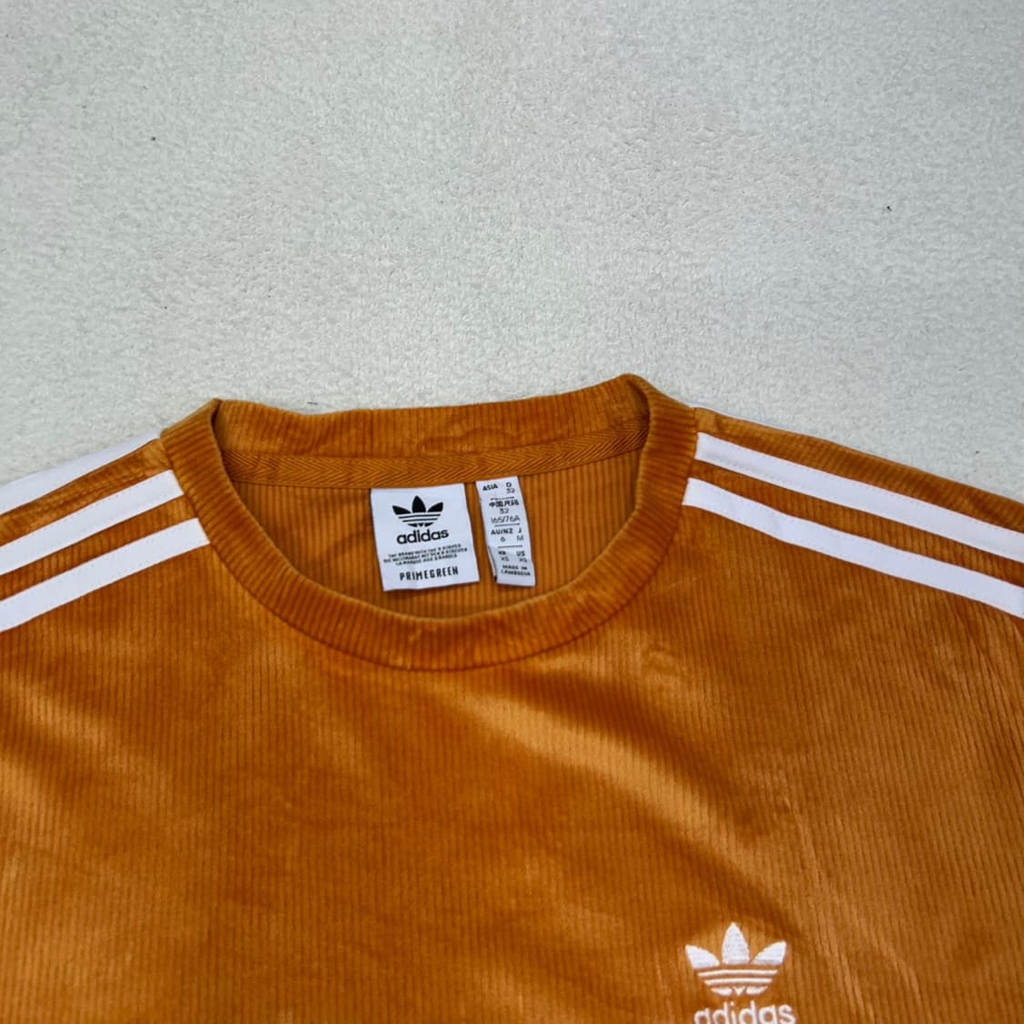 Adidas firebird orange velvet T-shirts 상품이미지6