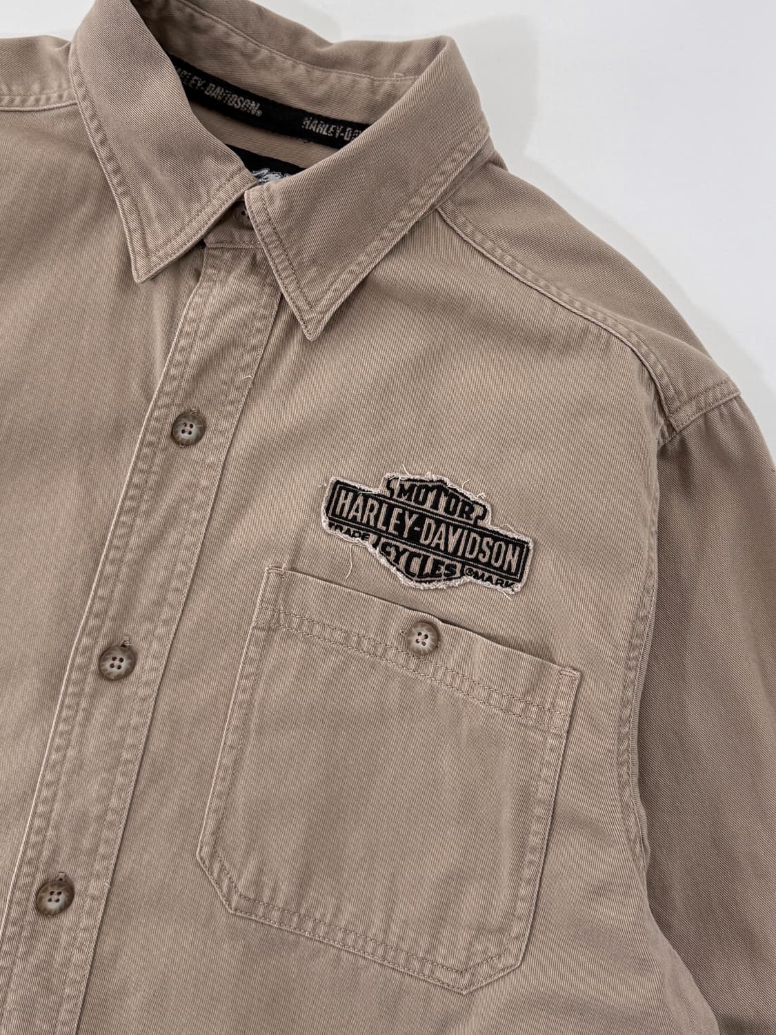 할리데이비슨 코튼 트윌 지수 빅로고 워크 셔츠 상품이미지4