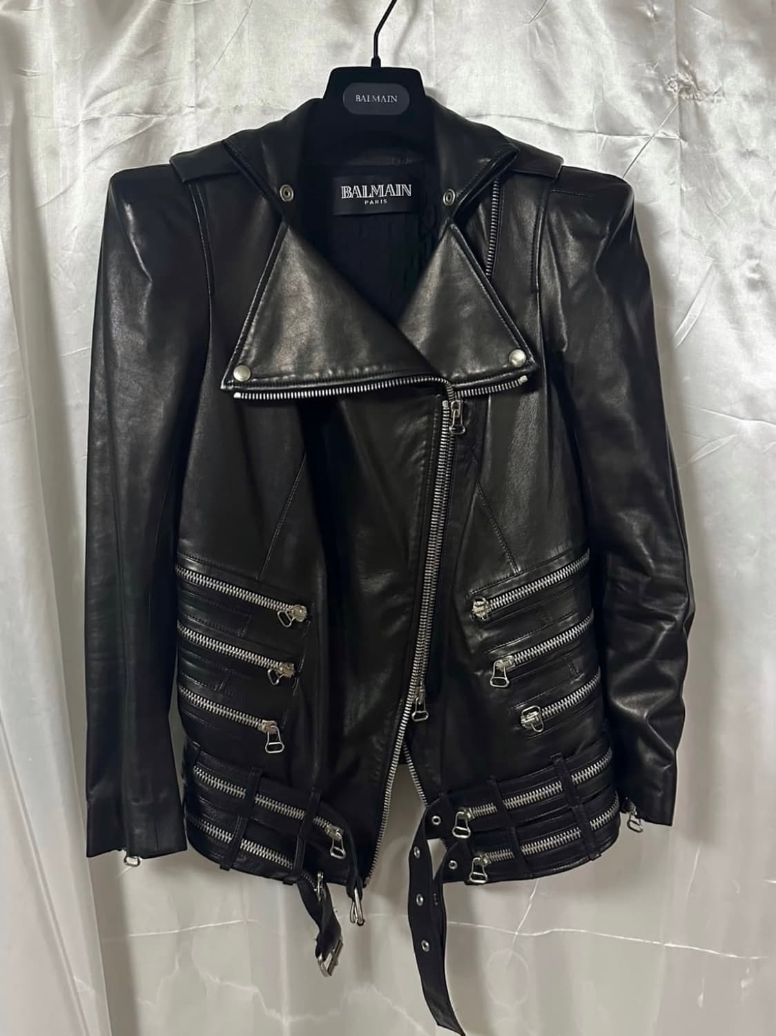 발망 AW09 데카르넹 더블 벨티드 레더 자켓 상품이미지3