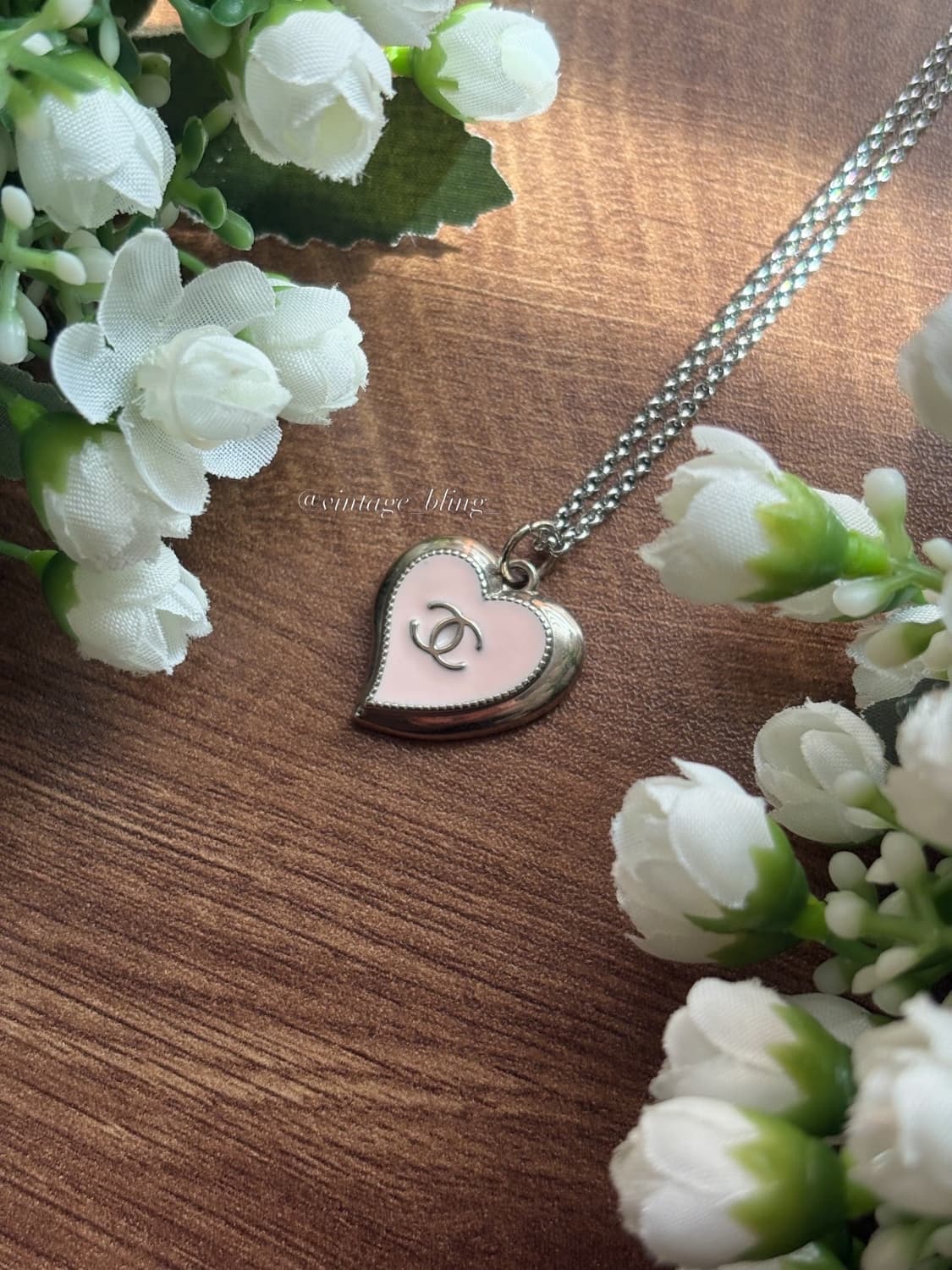 샤넬 실버 하트 목걸이 상품이미지4