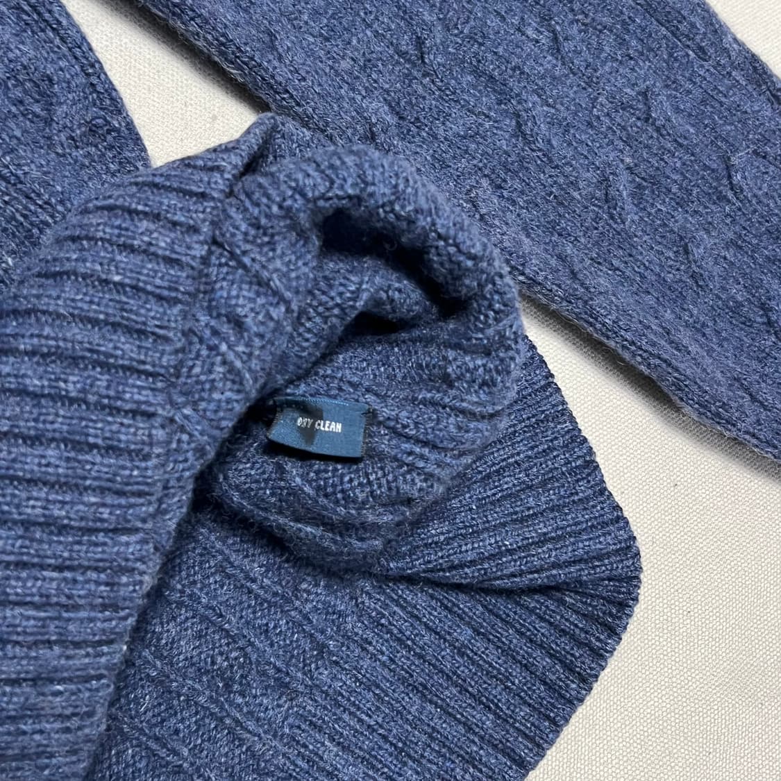 XL 폴로랄프로렌 블루 메리노 울 케이블 니트 상품이미지5