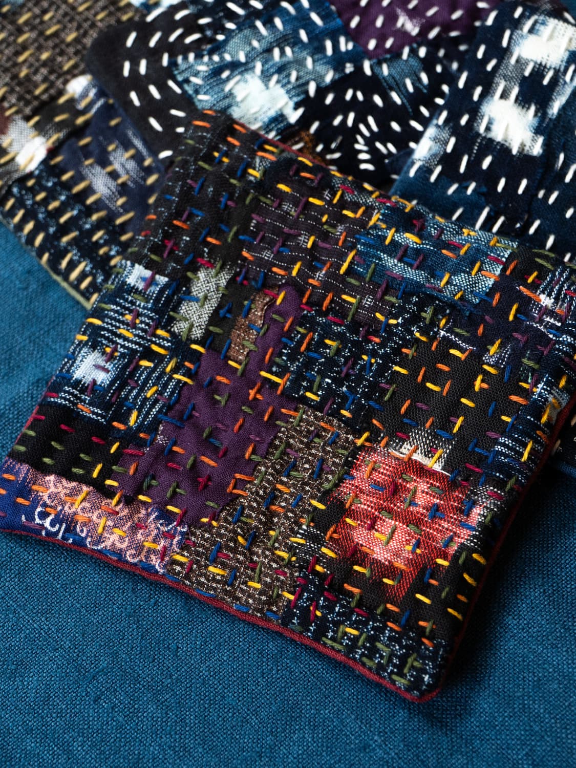 빈티지 카스리 패치워크 핸드메이드 코스터 상품이미지1