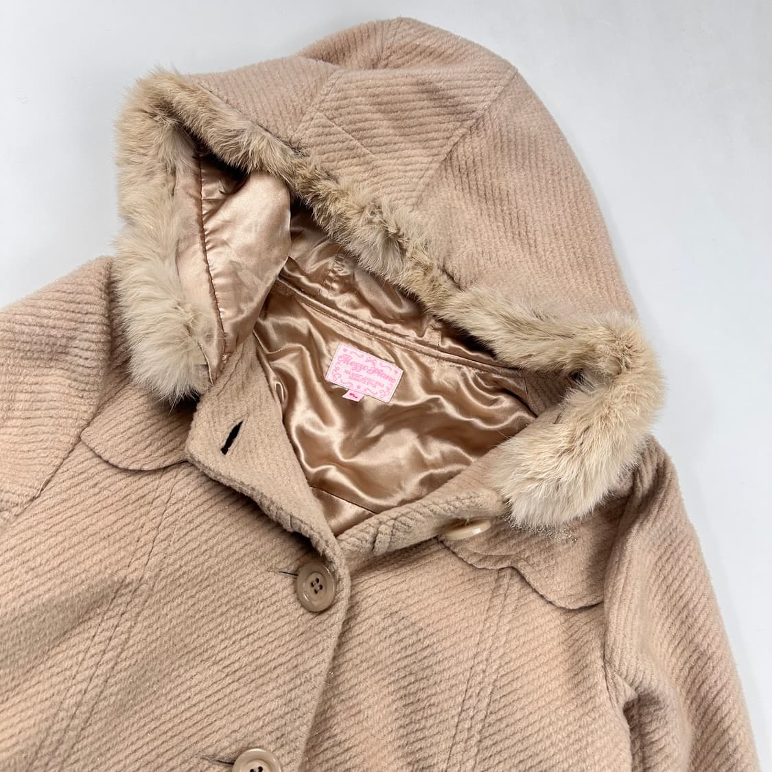 메조피아노 핑크 퍼 코트 상품이미지6