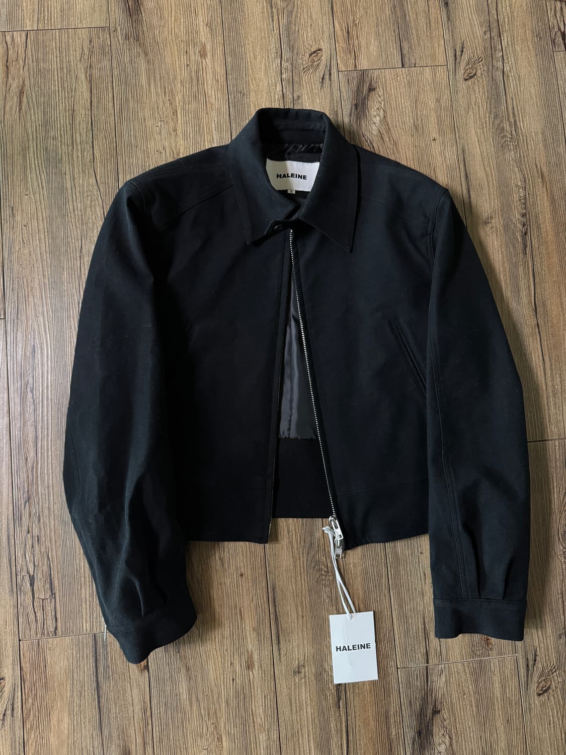 알렌느 3D 몰스킨 숏 자켓 블랙 3 상품이미지2