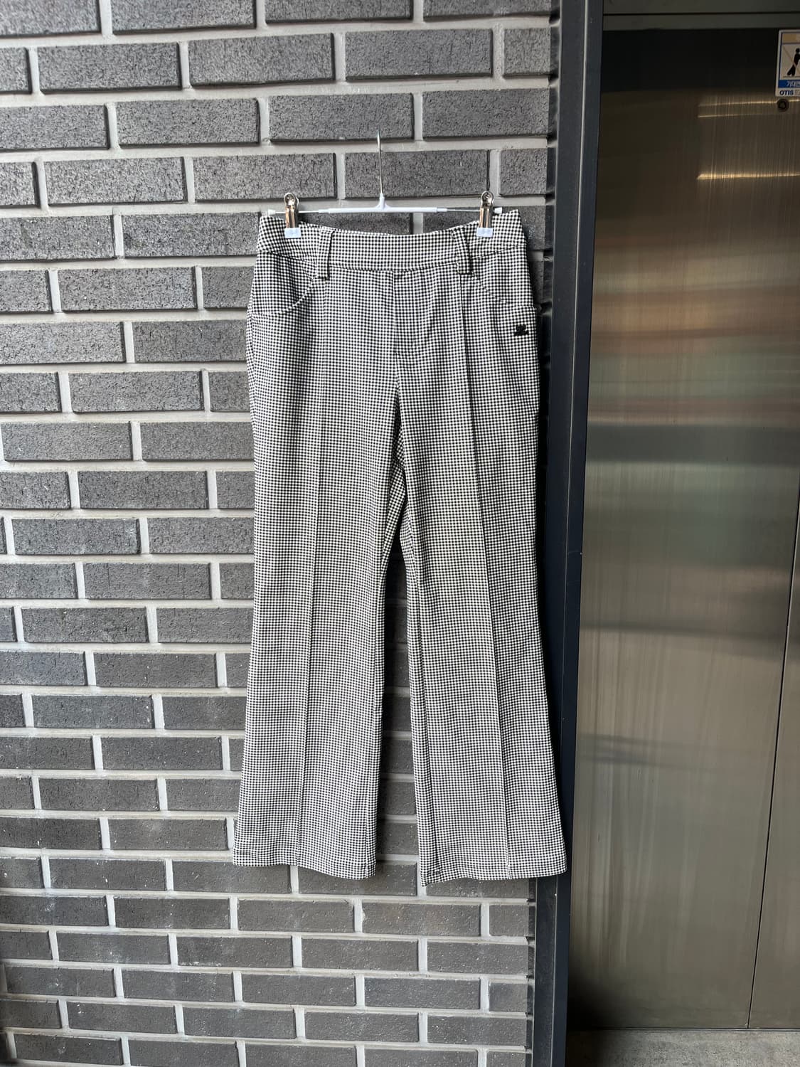 00s COURREGES 하운드투스 로고 팬츠 상품이미지1