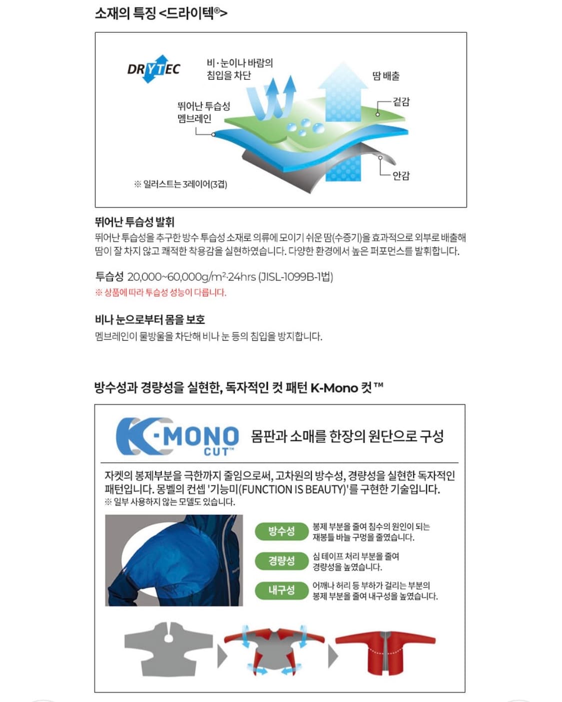 몽벨Montbell 버사라이트 자켓 (Japan) 상품이미지10