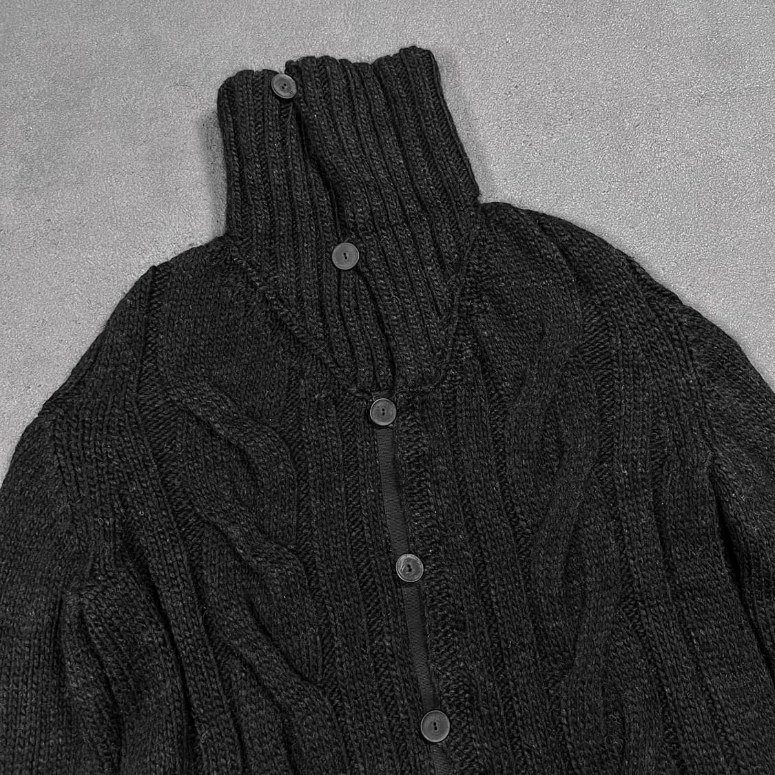 Transit 트랜짓 하이넥 울 니트 롱 가디건 자켓 상품이미지3