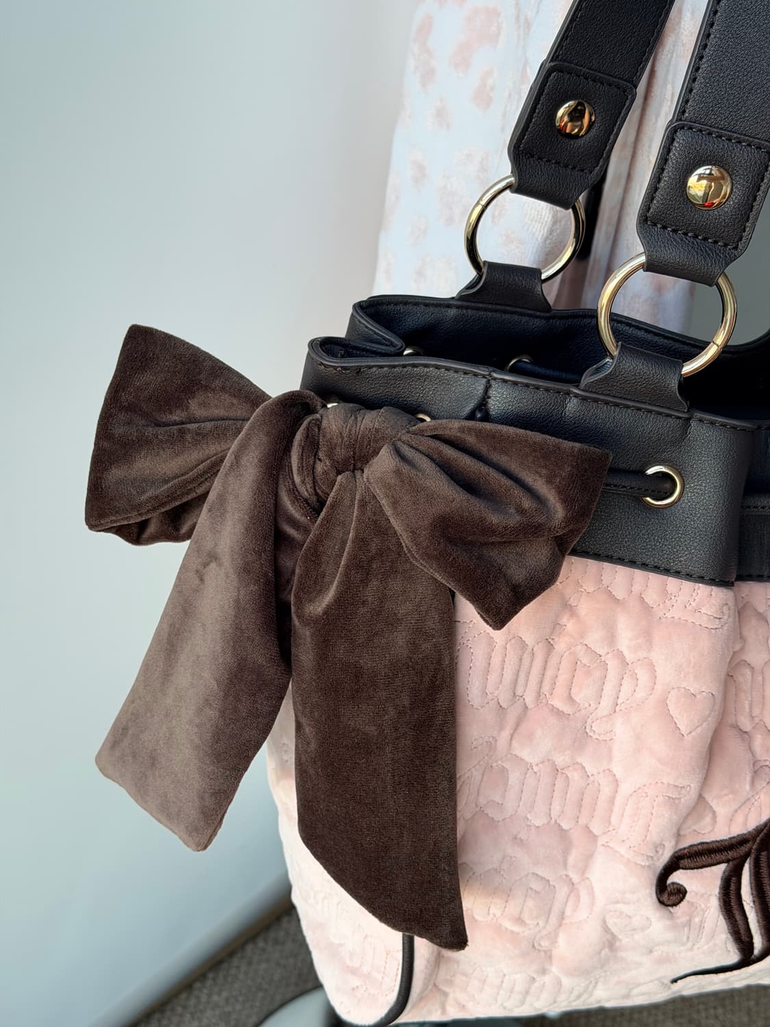 쥬시꾸뛰르 벨벳 데이드리머 숄더백 빈티지 갸루 핀터깔 상품이미지2