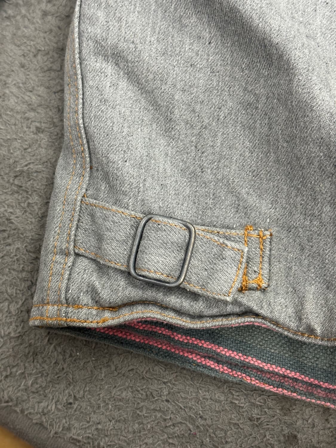 90s Armani Jeans 콘트라스트 데님 자켓 XL 상품이미지6