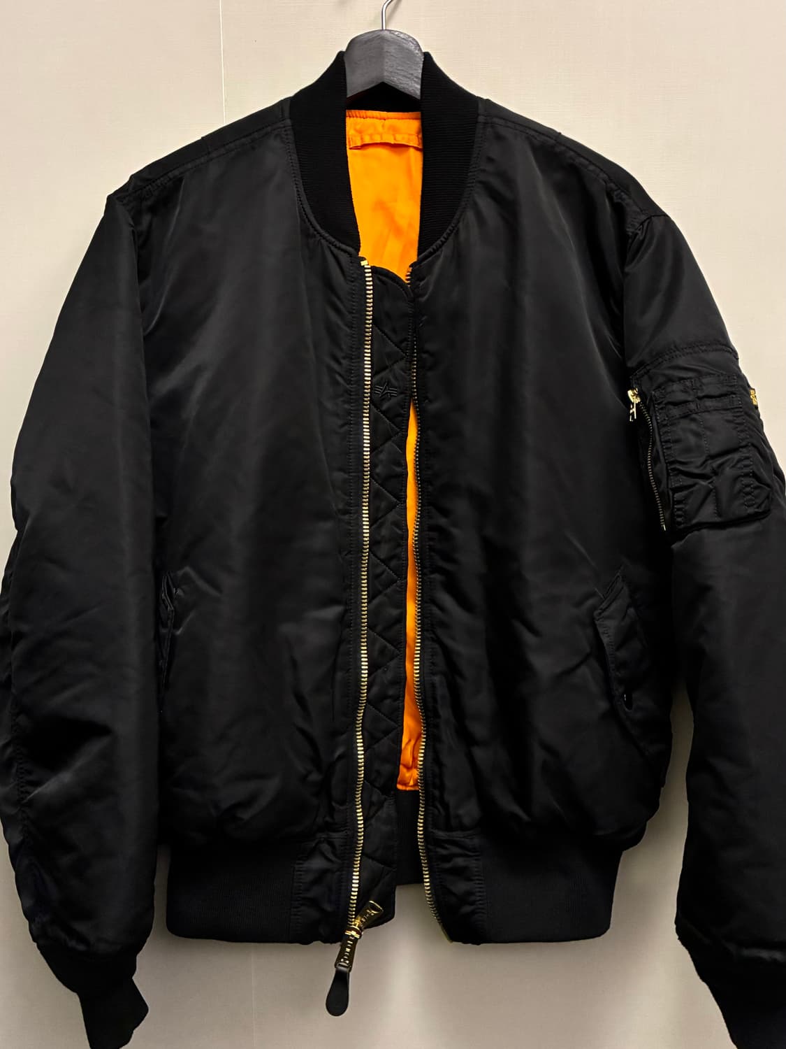 (L/105)알파인더스트리 ma-1 블랙 레귤러 플라이트 항공점퍼 마원 상품이미지9