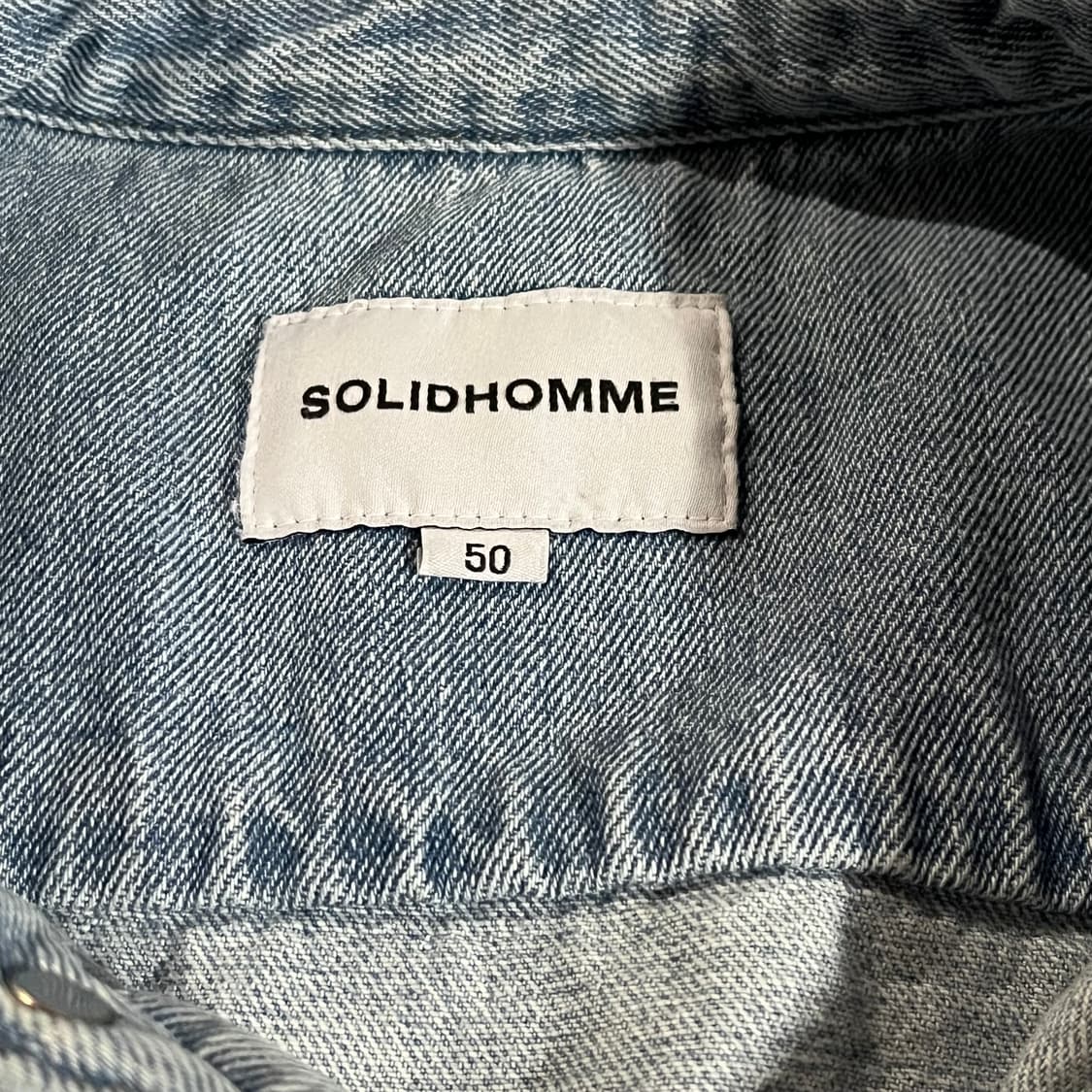 [110] 솔리드옴므 오버핏 데님셔츠 상품이미지3