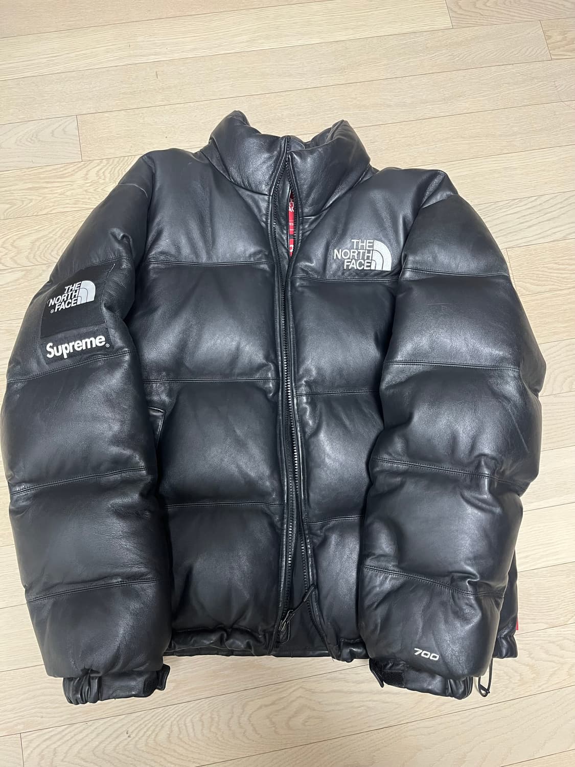 슈프림x노스페이스 슈노 레더 눕시 17fw 상품이미지1