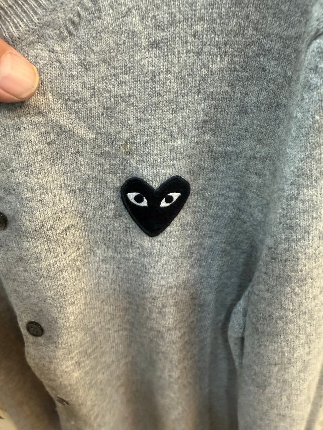 66 정품 꼼데가르송 블랙와펜 가디건 팝니다 상품이미지3