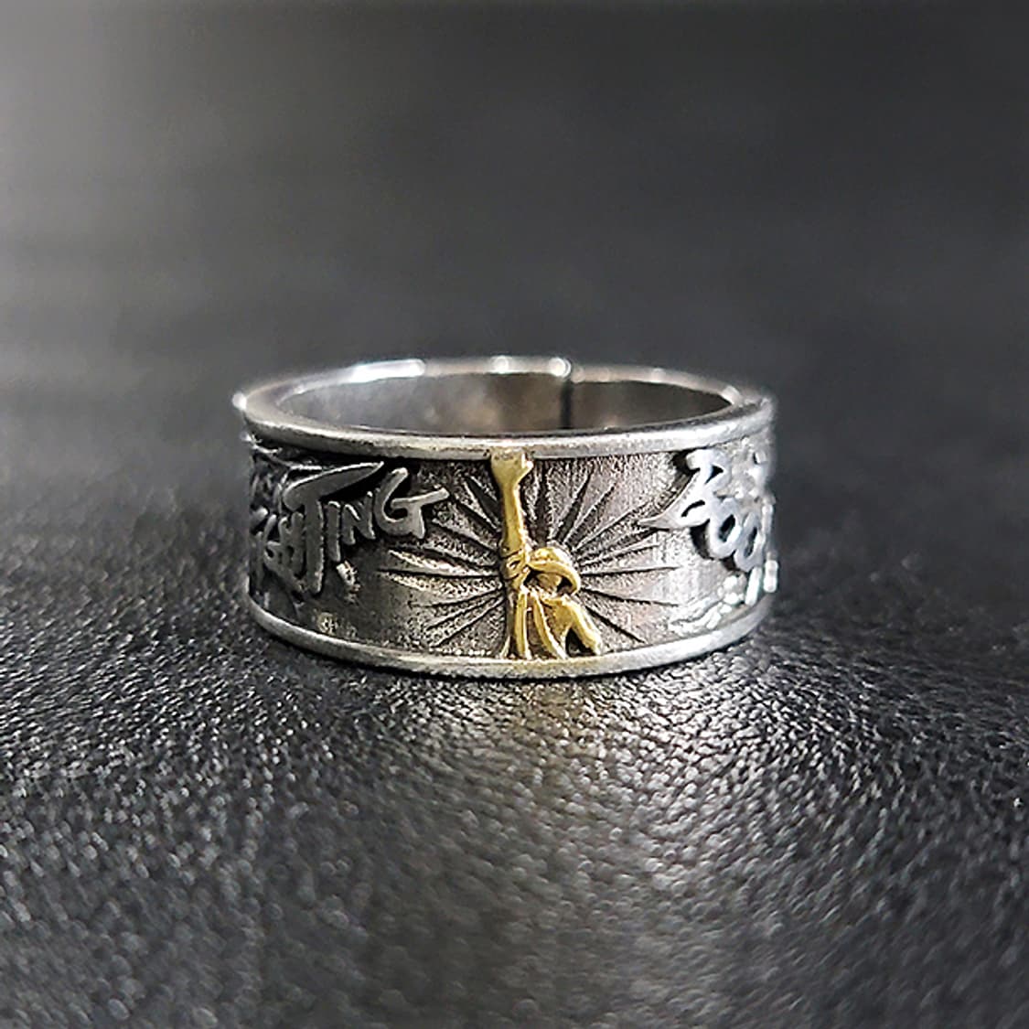 Godpunch 실버 남자 엔틱 빈티지 명품 용기 주먹 반지 상품이미지1