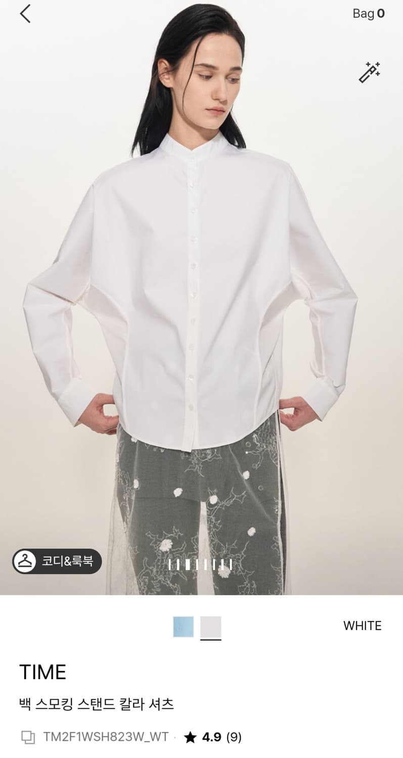 타임 백 스모킹 스탠드 칼라 셔츠 상품이미지1