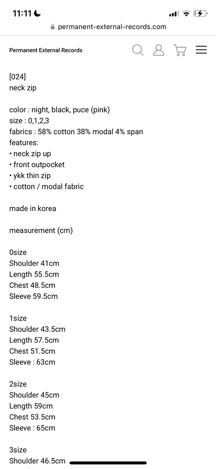 [024] neck zip 1사이즈 상품이미지2