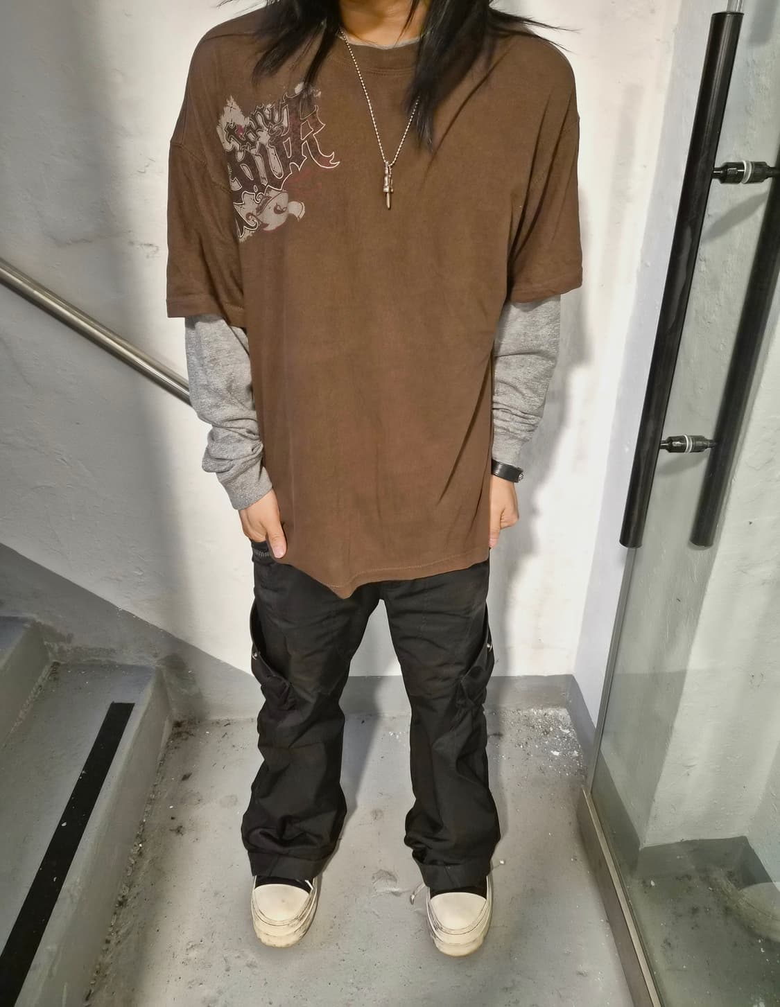 Y2k 프린팅 레이어드 롱슬리브 상품이미지2