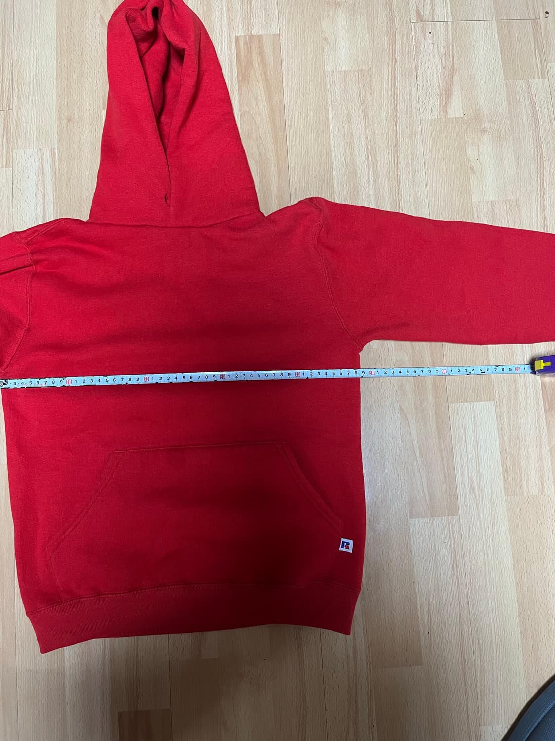 90s 빈티지 러셀 애슬레틱 레드 후드 S 상품이미지5