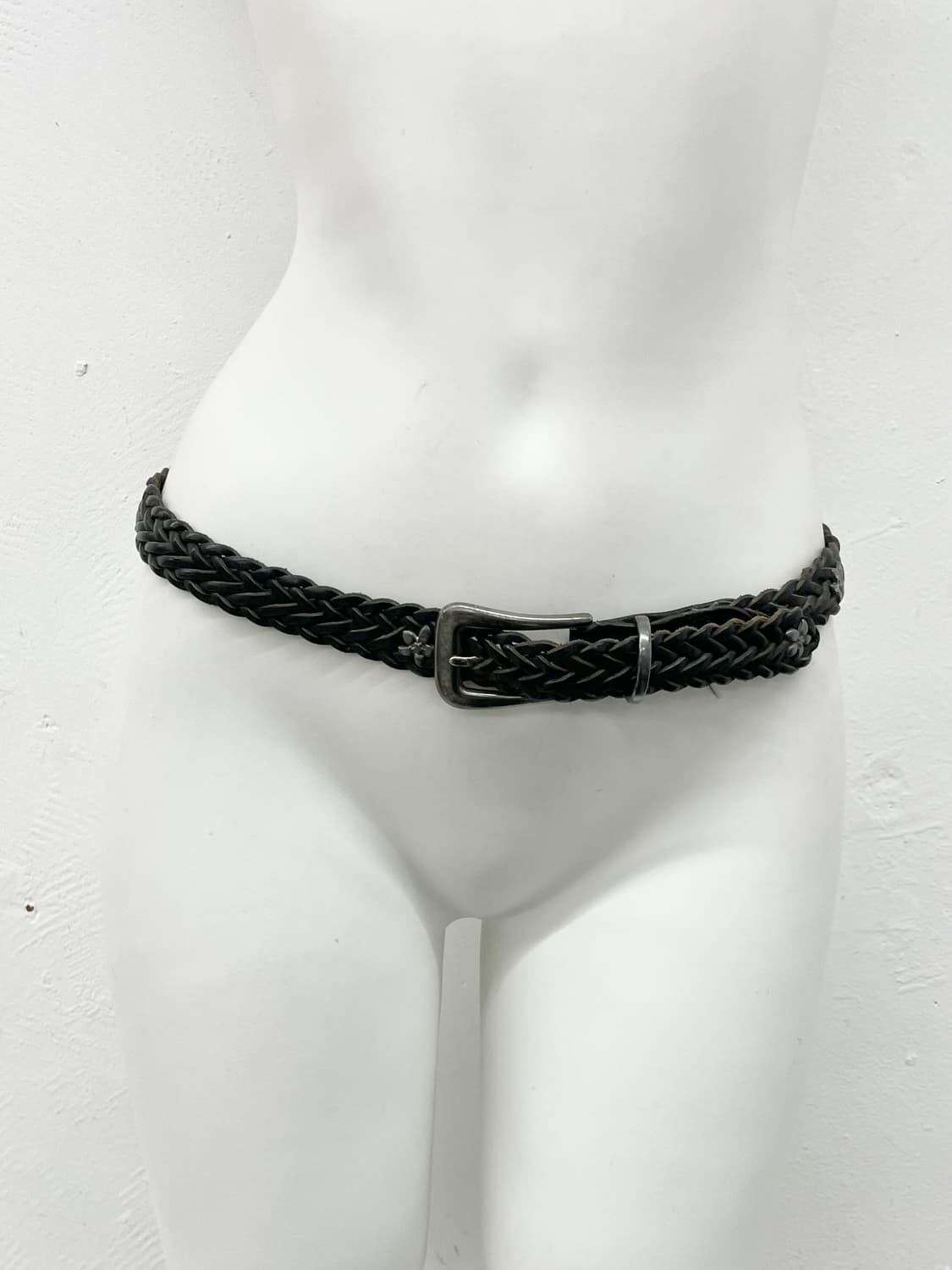 리얼레더 위빙 스터드 버클 벨트 상품이미지2