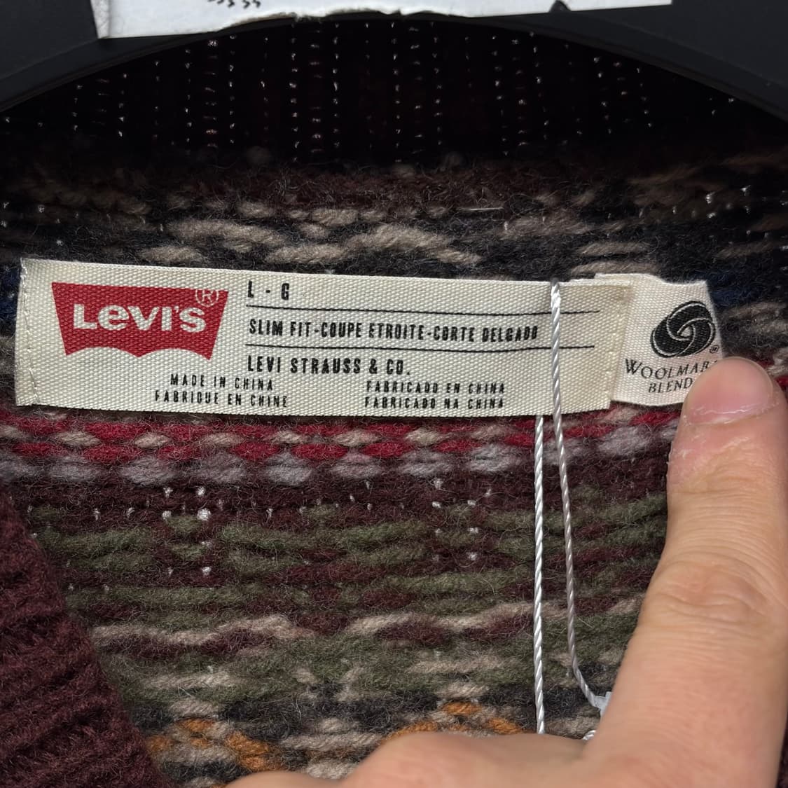 리바이스 울 패턴 니트 상품이미지5