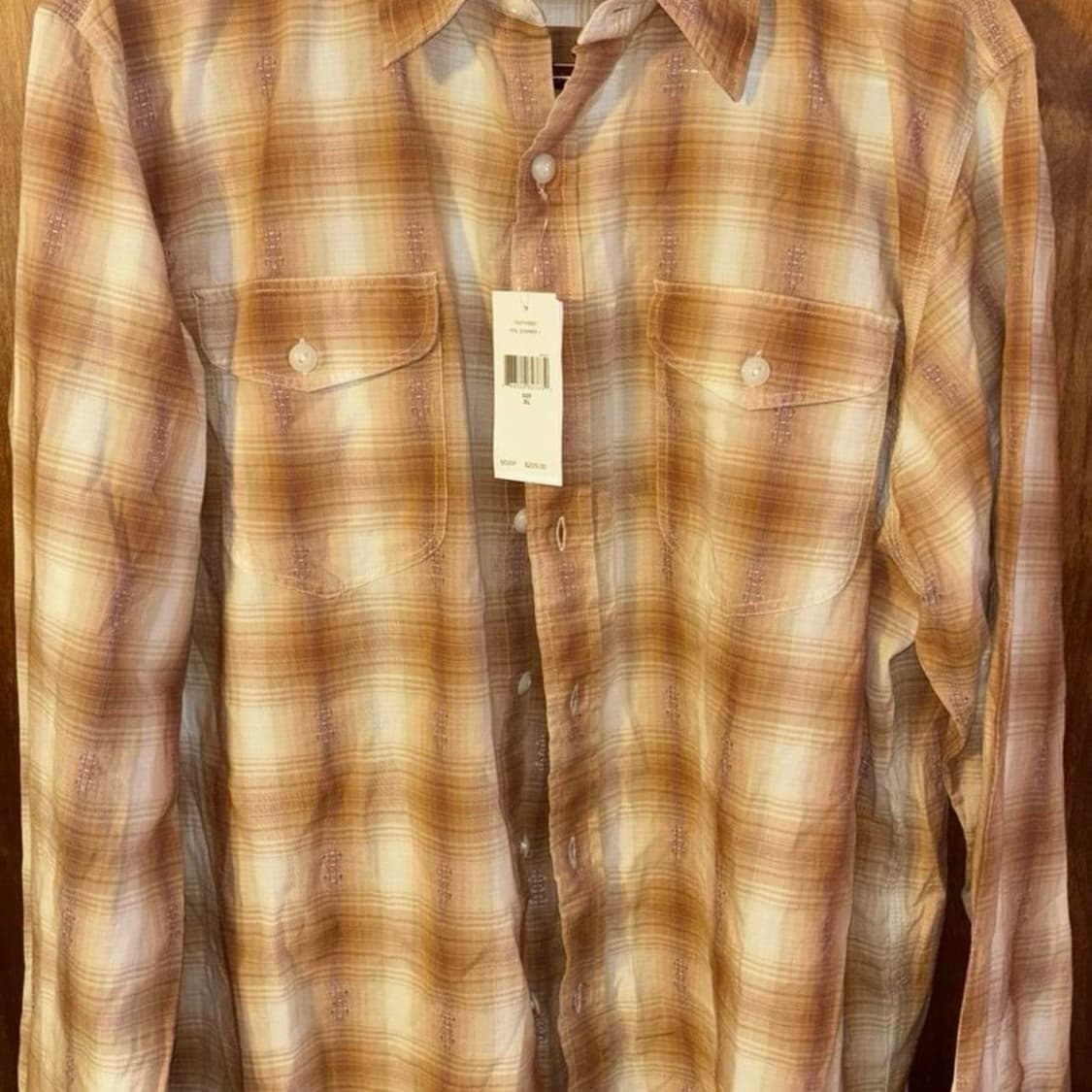 XL, L 더블알엘 플래드 코튼 트윌 웨스턴 워크 셔츠 상품이미지2