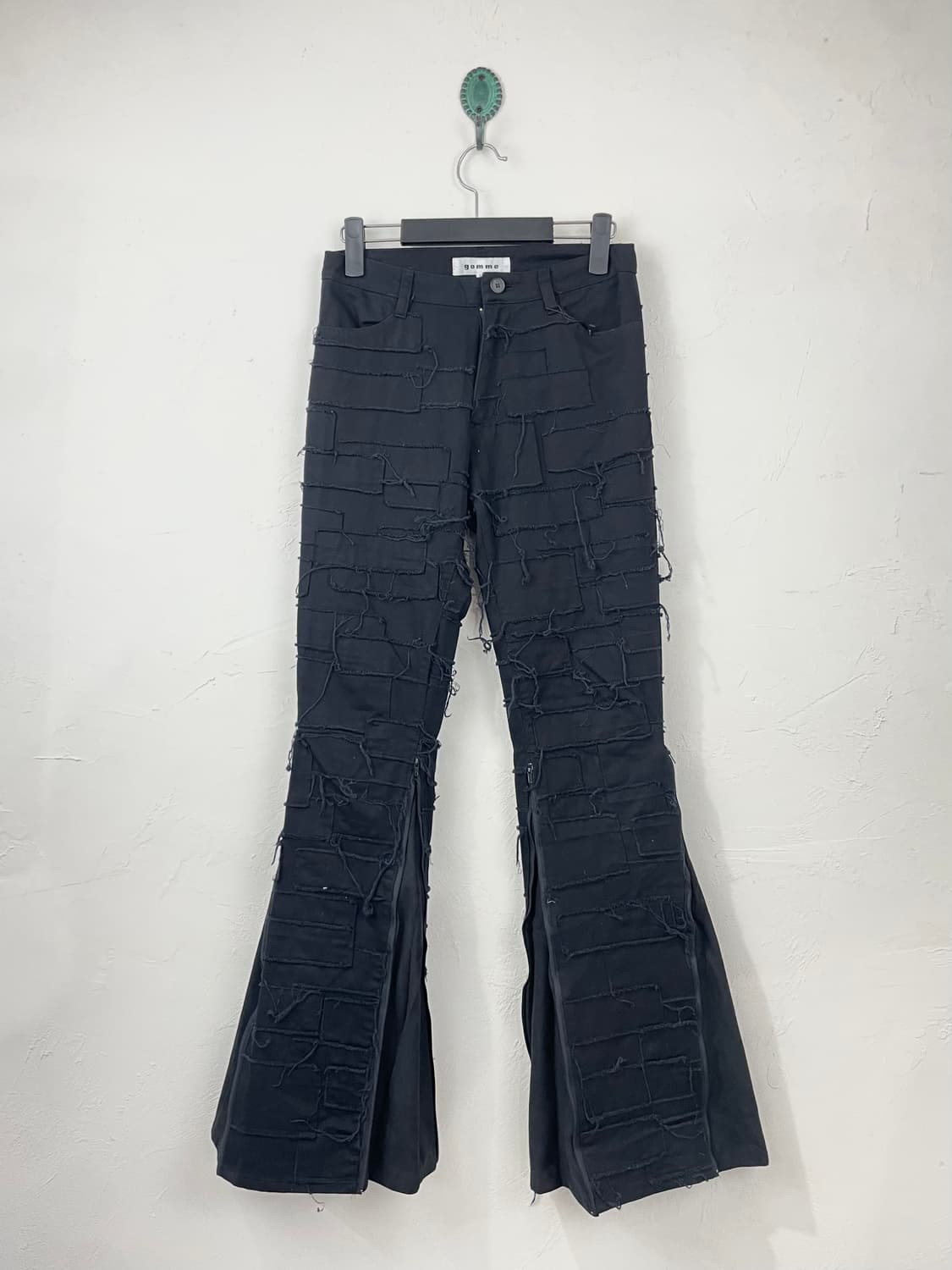 gomme 사이드 집업 크러스트 패치 플레어 진(goat leather) 상품이미지3