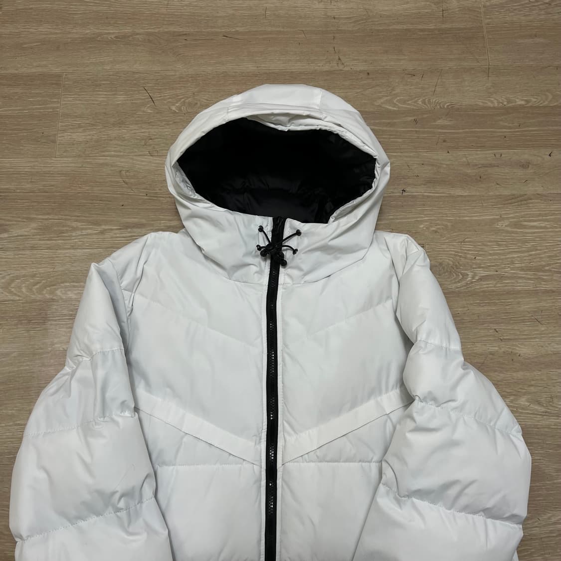 웰스프링 여성 다운라이크 후드 롱패딩 점퍼 [화이트] L/100 상품이미지2