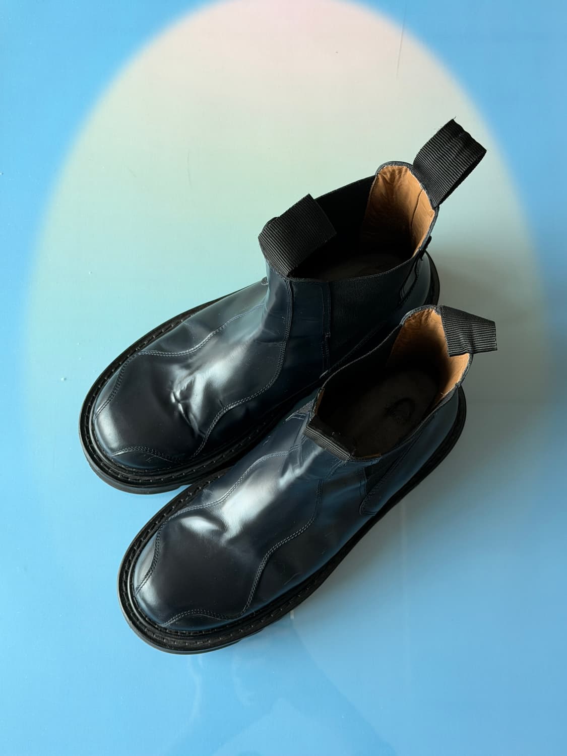 TOGA 토가 웨스턴 메탈 장식 첼시 부츠 네이비  상품이미지2