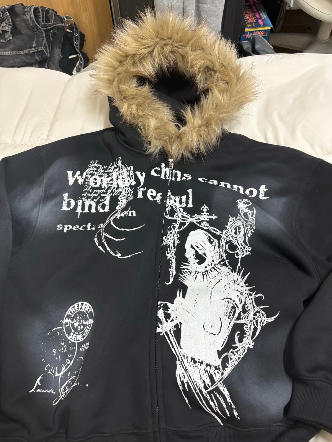 고딕 퍼 후드집업  상품이미지1