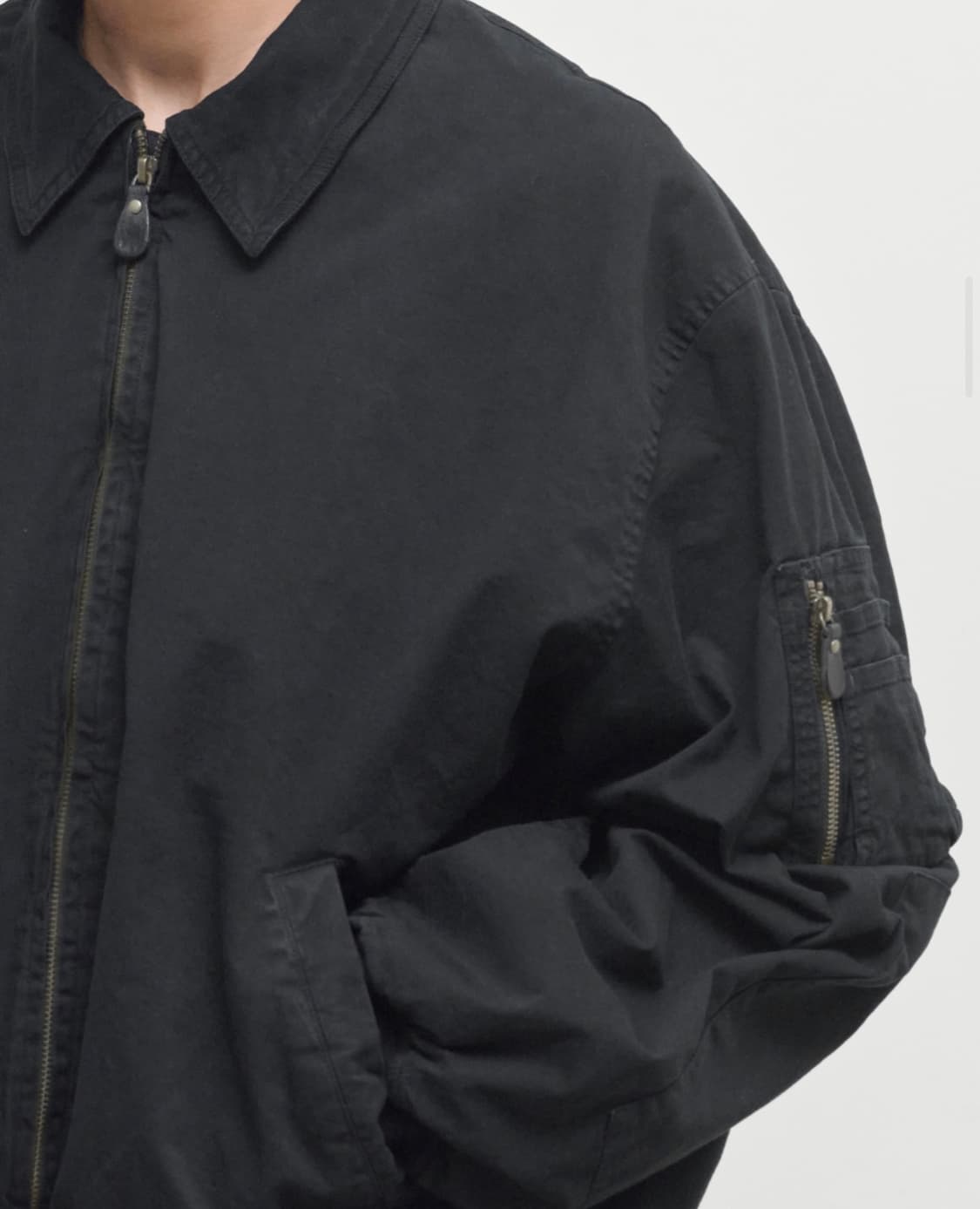 (마지막할인)26ss 브라운야드 워시드 탱커 자켓 블랙 4 새제품 상품이미지9