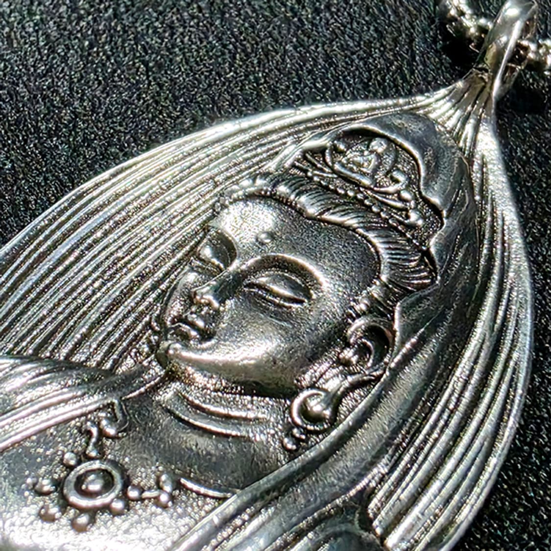 관세음보살 백동 펜던트 엔틱 선물 관음 불교 남자 목걸이 상품이미지3