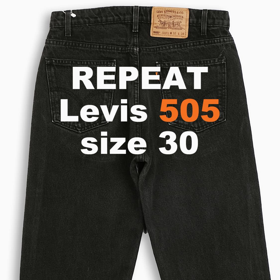 리바이스 505 오렌지탭 흑청 90s 30 인치 OR5053276 상품이미지1