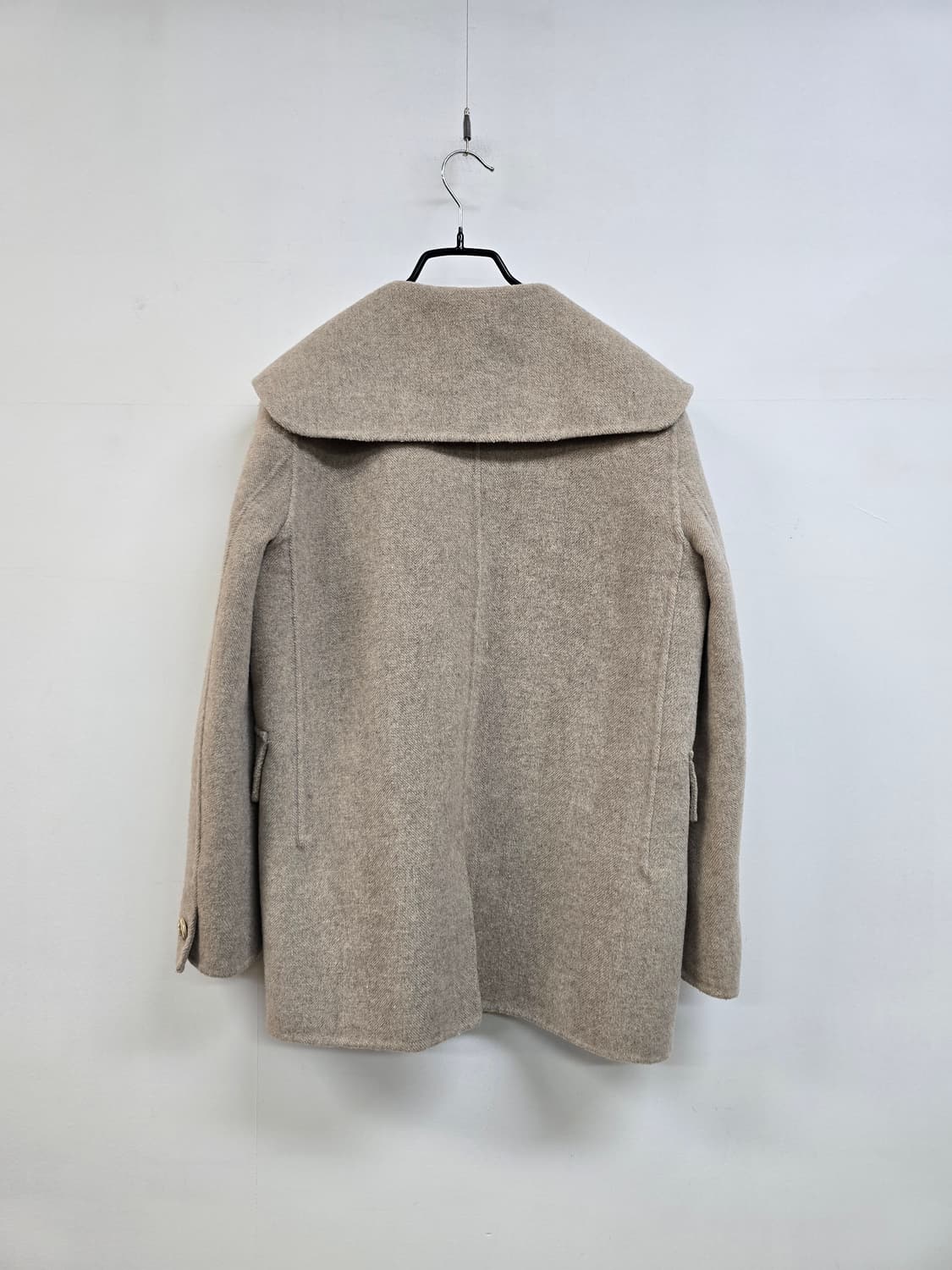 레니본 빅카라 아방핏 캐시미어 블랜딩 헤링본 코트 상품이미지7