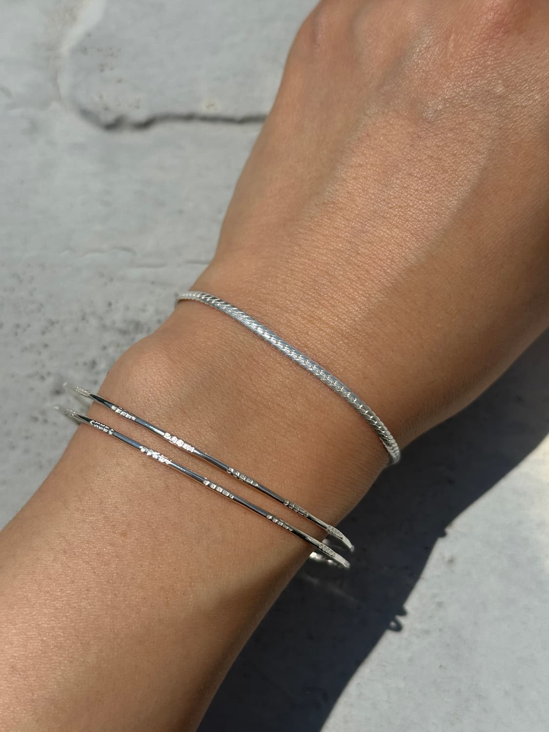 Simple Dot 925Silver Bangle Bracelet 상품이미지3