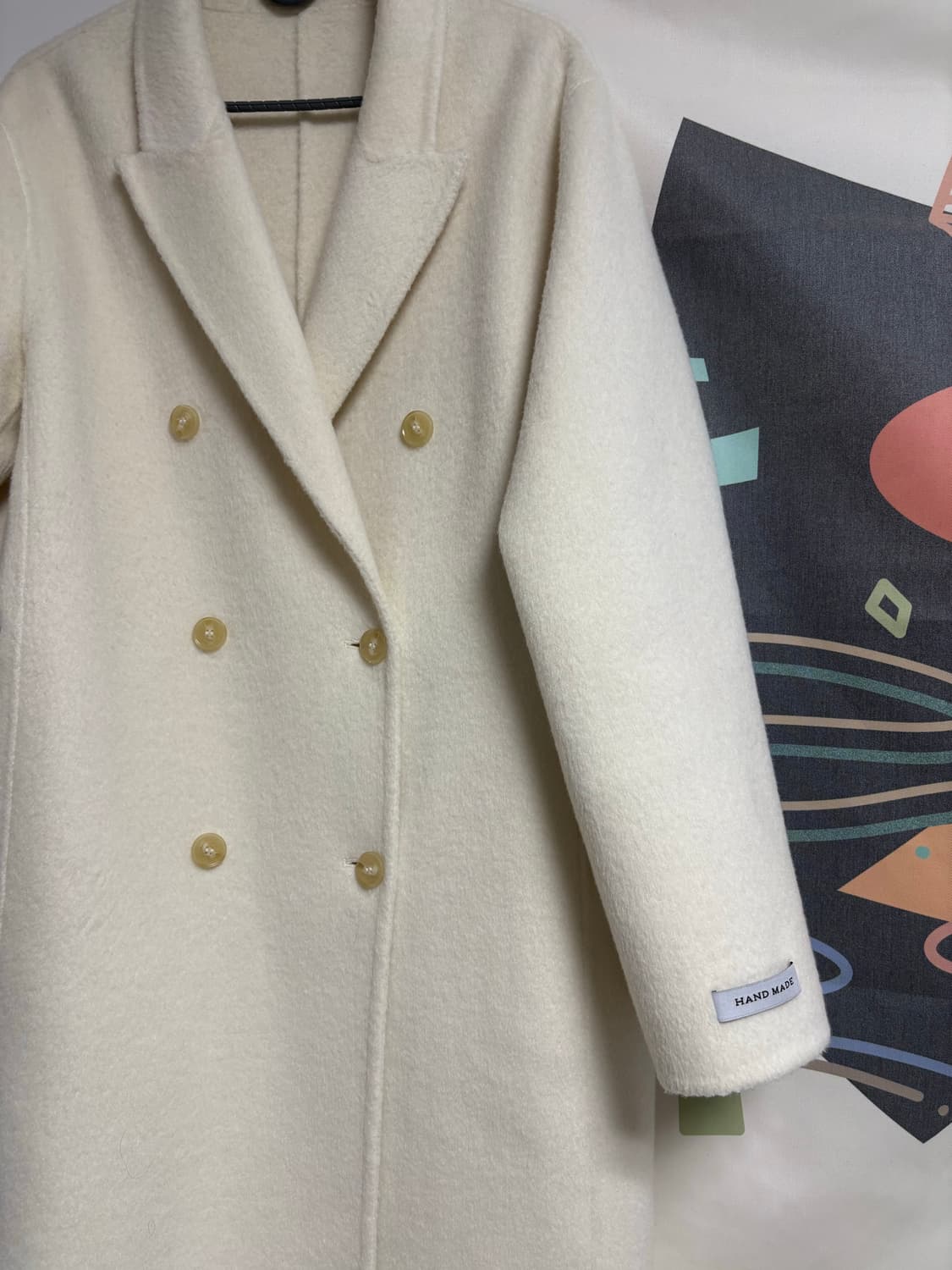 마젤브라운 양모 아이보리 더블코트 상품이미지2