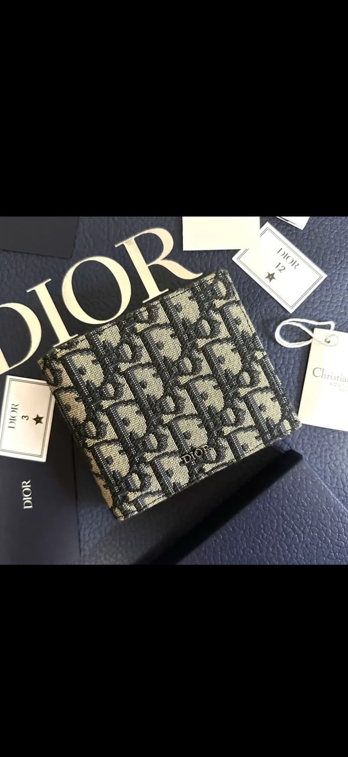 [S+급/크림판] 디올 오블리크 반지갑 베이지 상품이미지3