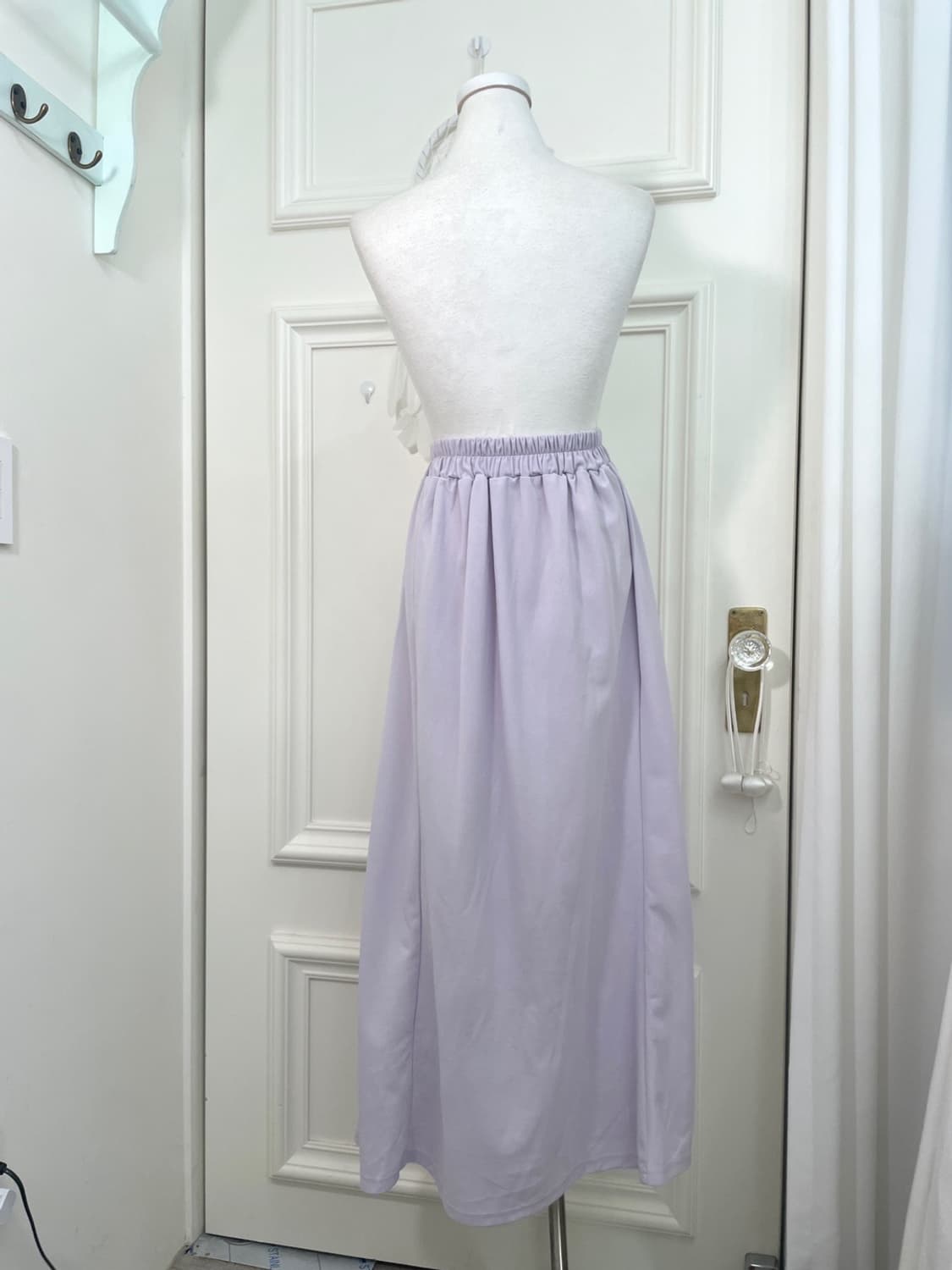 lavender a-line banding long skirt 상품이미지3