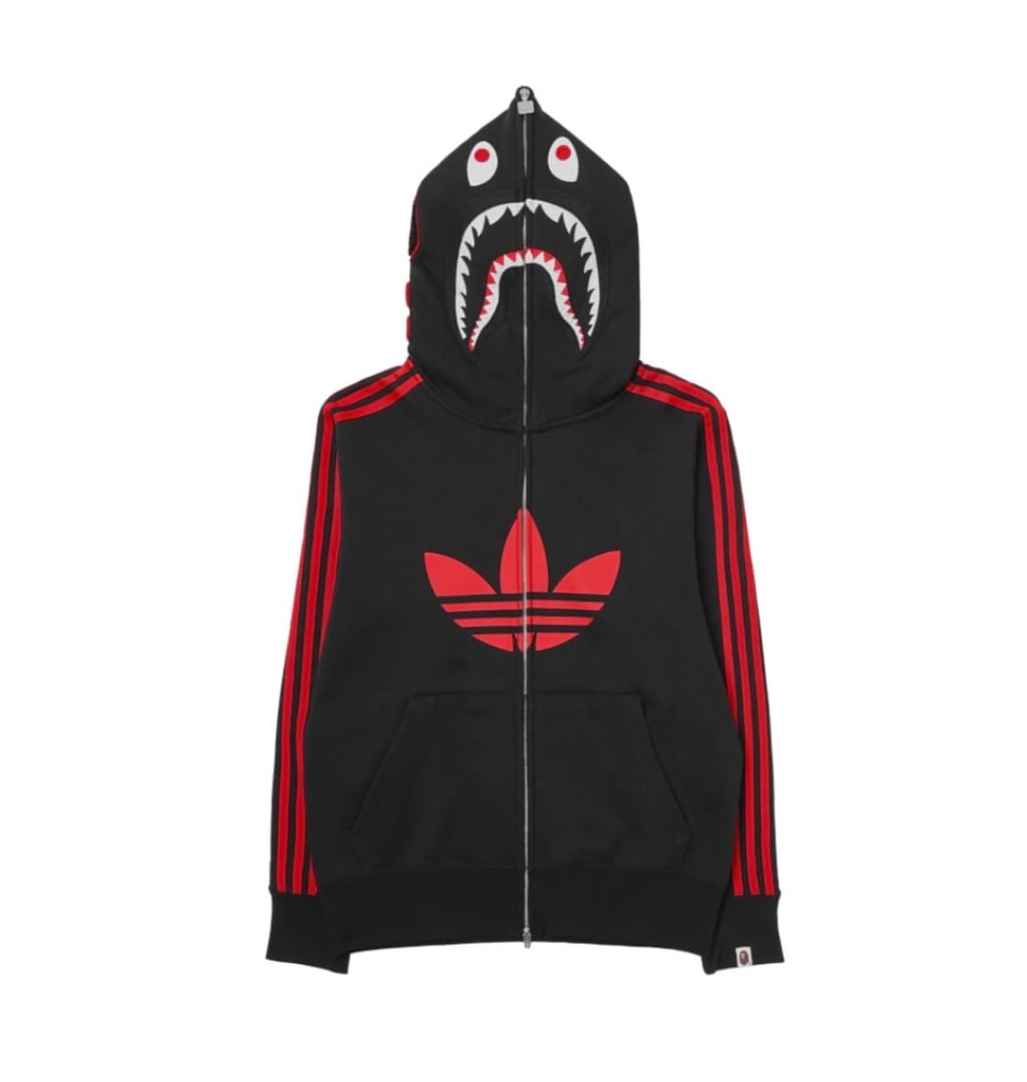 베이프 L 아디다스 얼티밋 샤크 후드 블랙 KR Bape Adidas 상품이미지1