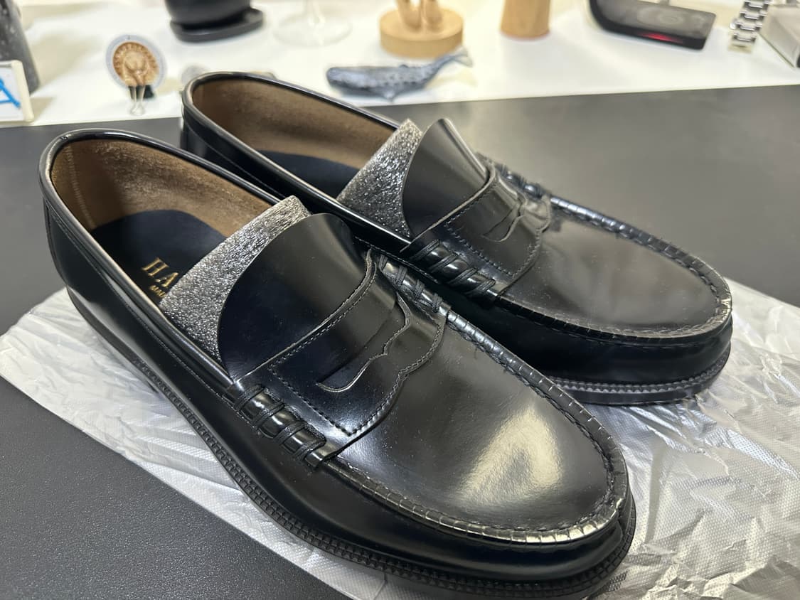 하루타 906 소가죽블랙 로퍼 270 상품이미지1