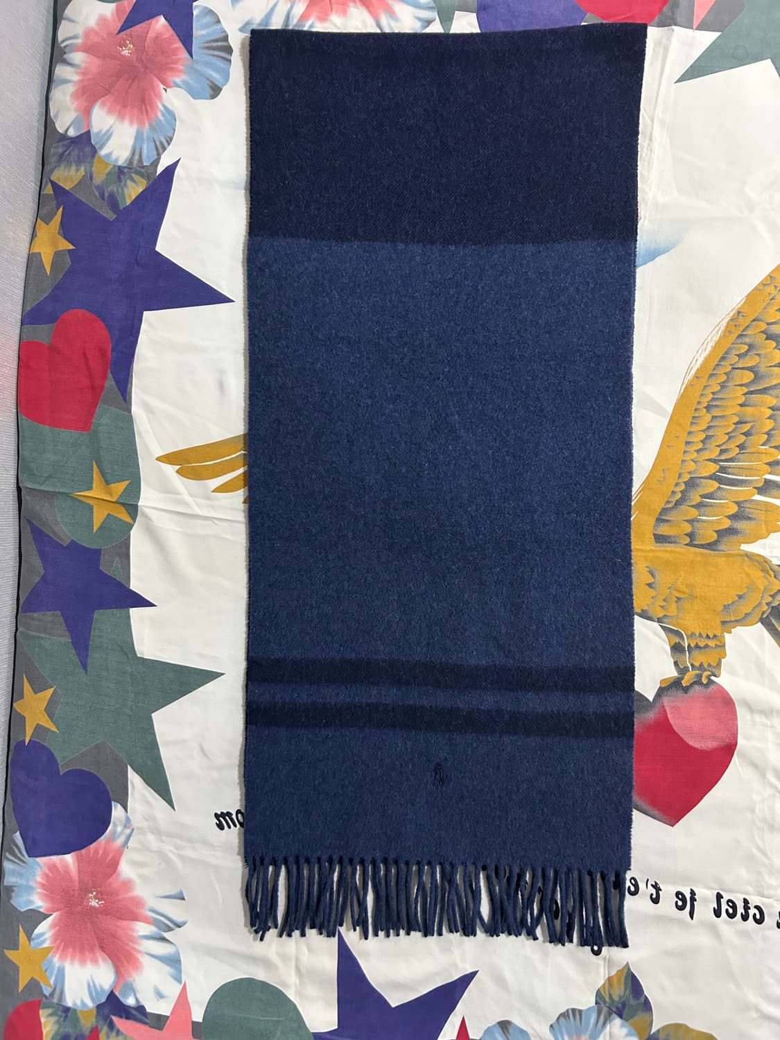 폴로 랄프로렌 네이비 울 머플러 상품이미지2