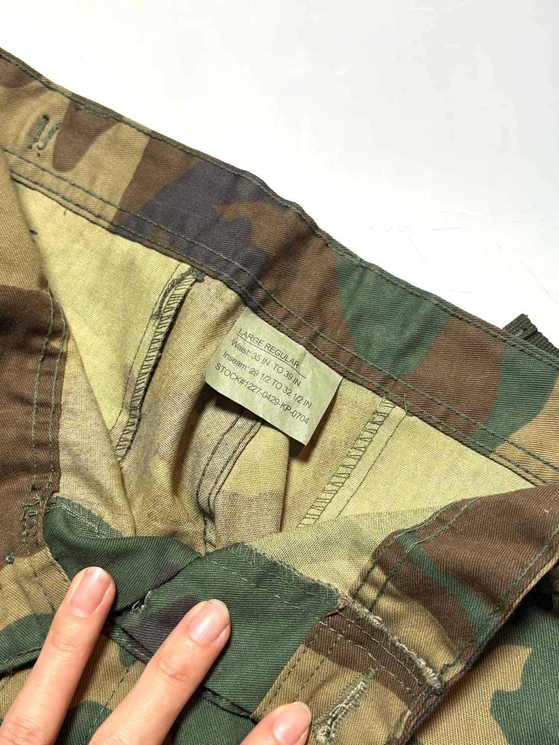 로스코 BDU 카모 카고 바지 L 상품이미지5