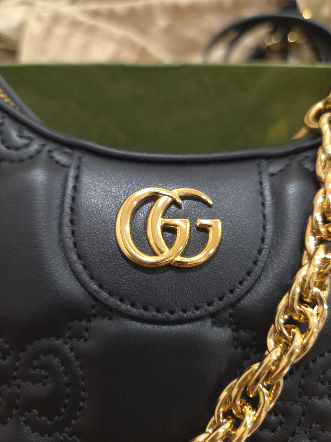 구찌 GG 마틀라세 미니백 블랙 레더 상품이미지3