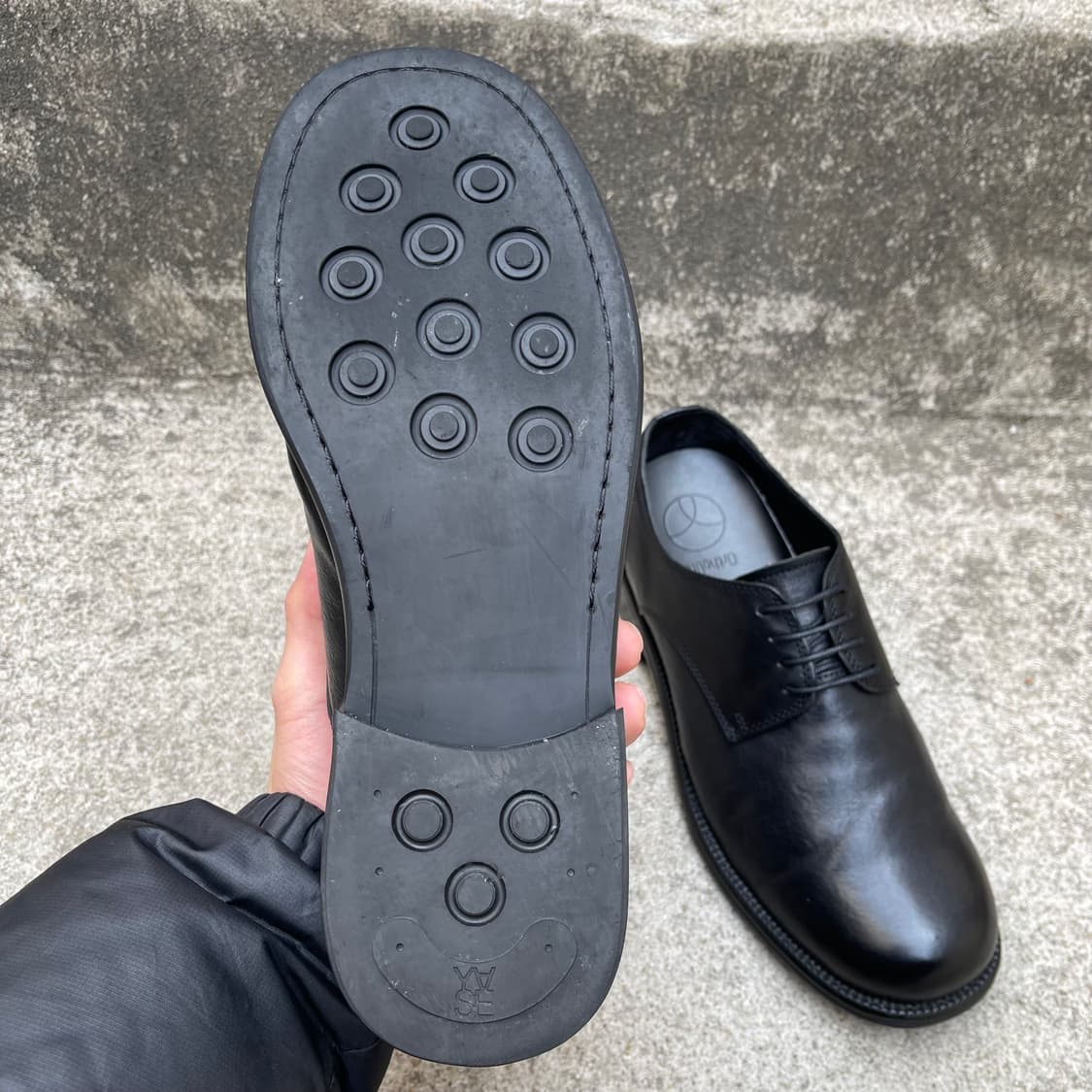 [270] 야세 우든 더비 슈즈 카우하이드 블랙 상품이미지6