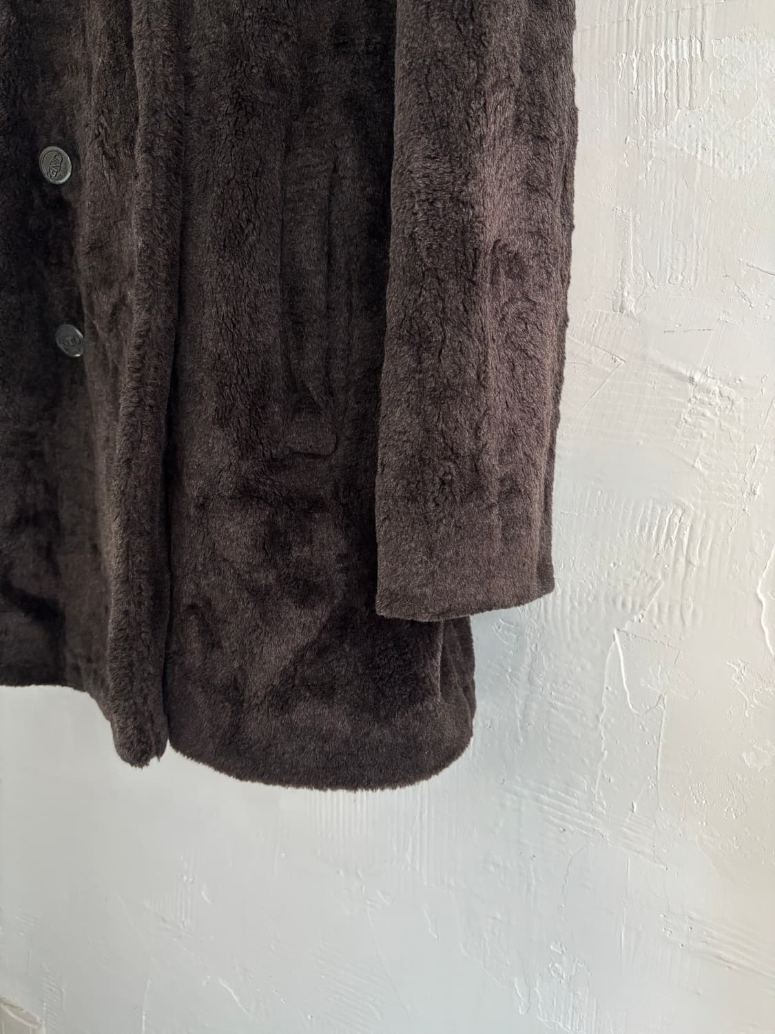 FENDI 펜디 페이크퍼 딥브라운 더블 코트 상품이미지6