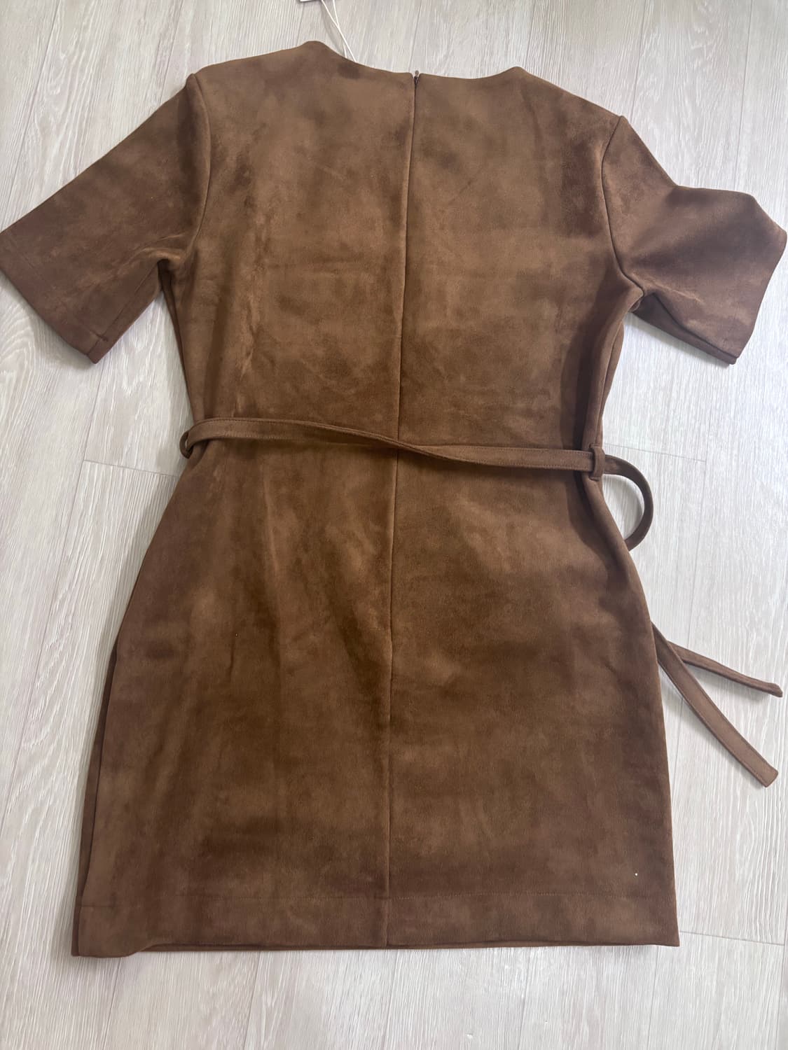 자라 인조 스웨이드 브라운 미니 원피스 상품이미지2